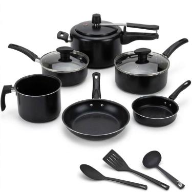 Imagem de Conjunto 9 Panelas Antiaderente Com Panela De Pressão 2l