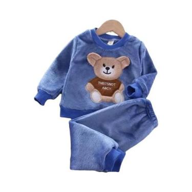 Imagem de Conjunto De Roupa Com Capuz De Fleece Para Bebês Meninos E Meninas, 3 