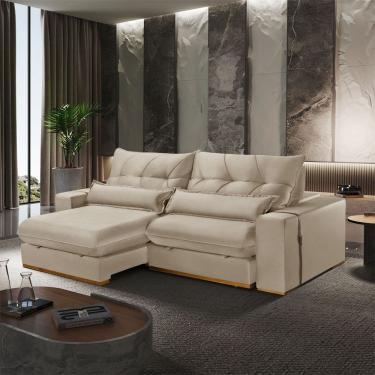 Imagem de Sofa Retratil e Reclinavel 230 cm Braco 25 cm Lake Meu Sofa Online