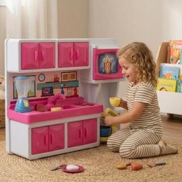 Imagem de Cozinha Infantil Pia com Água de Verdade  Maxi Collection Rosa 707  84