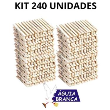 Imagem de 240 Pregadores De Madeira Naturais Para Roupas Fotos Artesanato Festa 