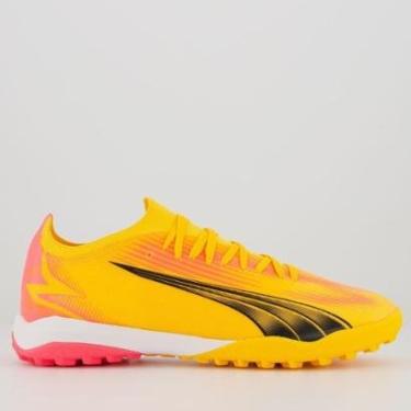 Imagem de Chuteira Puma Ultra Match TT BDP Society Laranja Neon-Masculino