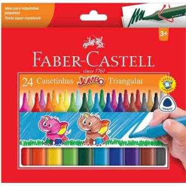 Imagem de Canetinha Hidrográfica Faber-Castell Jumbo COM 24 CORES