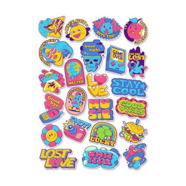 Imagem de Adesivos Notebook Skate Mala Caderno Sticker Kit 23 Peças - Seymour