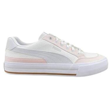 Imagem de Tênis Puma Court Classic Vulc FS Feminino - Branco e Rosa 38-Feminino