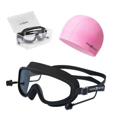 Imagem de Kit Natação Adulto Profissional Hero Band Óculos Anti-UV Silicone Touc