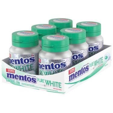 Imagem de Gomas de Mascar Mentos Pure White Spearmint Sem Açúcar Sabor de Hortel