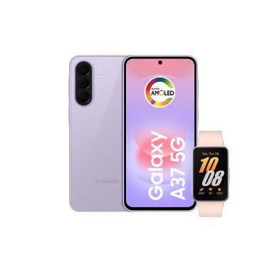Imagem de Smartphone Samsung Galaxy A37 5G Tela 6.7" 256GB Lavanda + Galaxy Fit 3 Rosé