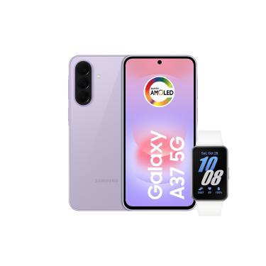 Imagem de Smartphone Samsung Galaxy A37 5G Tela 6.7" 256GB Lavanda + Galaxy Fit 3 Prata