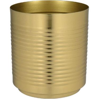 Imagem de CACHEPÔ VASO PLANTA DECORATIVO HOME&CO METAL 16x14x14cm DOURADO