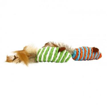 Imagem de Brinquedo para gato Rato Sisal com pena - LMZ