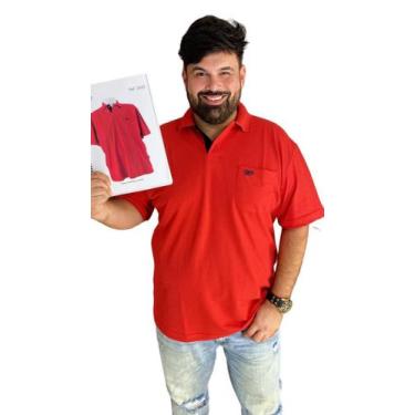 Imagem de Camiseta Gola Polo Masculina Plus Size 100% Algodão Tamanhos Grandes 2