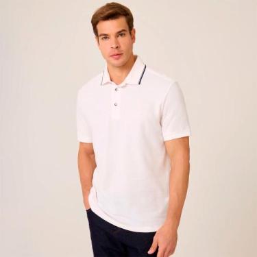 Imagem de Camisa Polo Dudalina Gola Favo Pr26 Off White Masculino, M