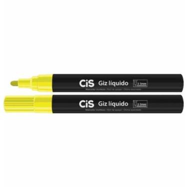 Imagem de Giz Liquido Para Quadro Negro Amarelo 6500 Cis - Un