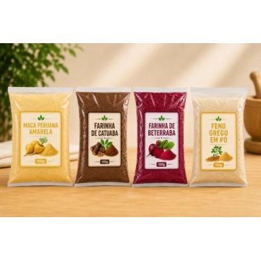 Imagem de Kit Beterraba, Catuaba, Feno e Ma ca Pe ruana 100g - Navida Naturais