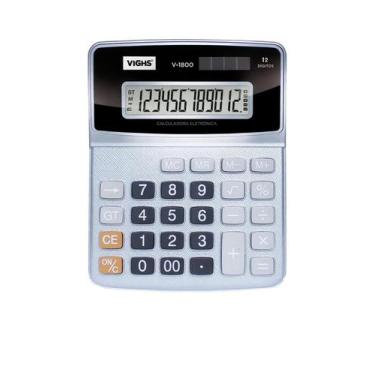 Imagem de Calculadora de mesa 12 digitos vighs v1800 pta