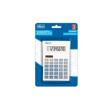 Imagem de Calculadora de Mesa Tilibra Branca TC22
