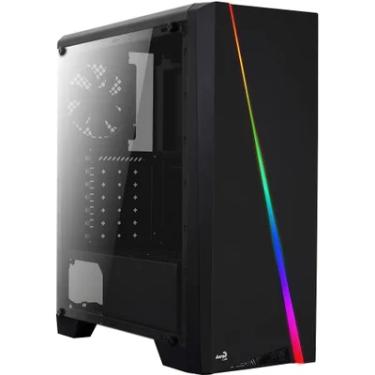 Imagem de Gabinete AeroCool Cylon Mid Tower, RGB LED, ATX, Lateral de Acrílico, Preto - 63858