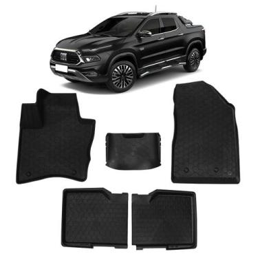 Imagem de Kit Tapete Premium Bandeja Elevado Fiat Toro 2016/2025 Grid