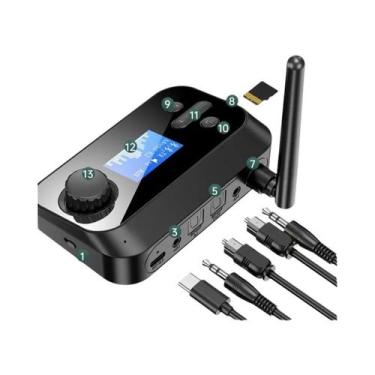 Imagem de Transmissor E Receptor De Áudio Bluetooth 5.1 De Longo Alcance 6 Em 1 