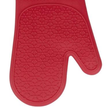 Imagem de Luva Térmica de Silicone Manga Longa com Forro Resistente Até 240 graus C Antiderrapante para Cozinha Mor