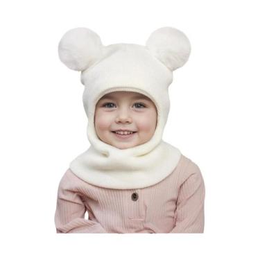 Imagem de Gorro De Lã Para Crianças De 3 a 12 Anos, Outono/Inverno, Com Protetor