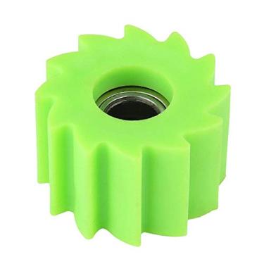 Imagem de Keenso Roda de roda de polia tensor de corrente de motocicleta de 8 mm Guia de roda para KX250F KX450F Bike 2006-2016 (Verde)
