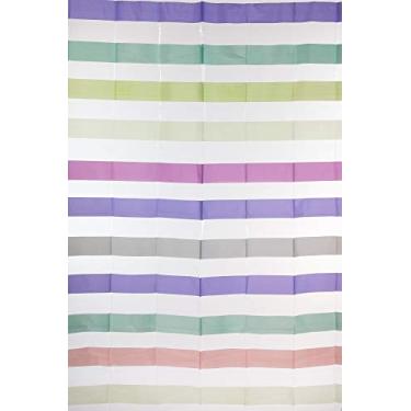 Imagem de Cortina Box PVC Geométricos Colorful Bella Casa 198cmx180cm Transparente/Colorido