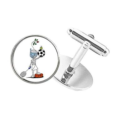 Imagem de DIYthinker Sports Mummy Horus Soccor Balls Abotoaduras de Botão Redondo