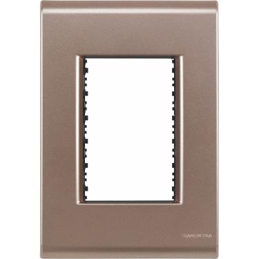 Imagem de Placa 3 Postos 4x2 Tramontina Liz Ouro Velho Tramontina