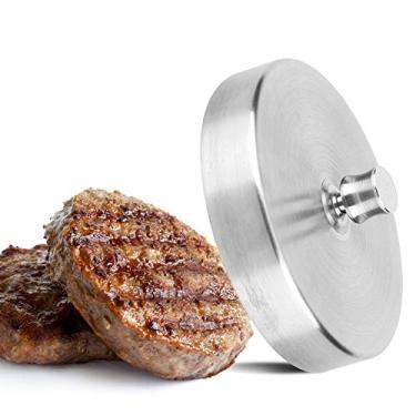 Imagem de máquina de torta de hambúrguer ajustável,Prensa de hambúrguer de aço inoxidável, acessórios para churrasco, prensa de torta de h