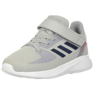 Imagem de adidas Tênis de corrida unissex-infantil Runfalcon 2.0, Cinza/azul-marinho/halo prata