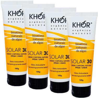Imagem de Kit 4 Protetor Solar Corporal FPS 30 100g Khor Khor Cosmetics 