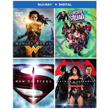 Imagem de DC 4-Film BD Bundle/Wonder Woman/Suicide Squad: Ext Cut/Batman v Superman: DOJ UE/Man of Steel [Blu-ray]