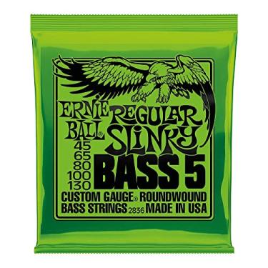 Imagem de Cordas para baixo Ernie Ball Regular Slinky P02836, revestimento de níquel, calibre 45-130
