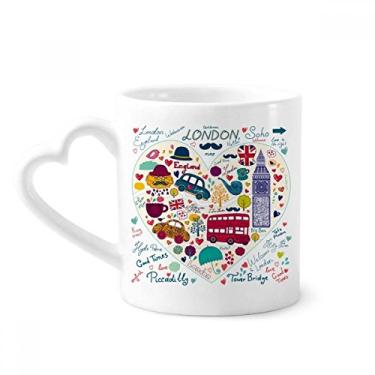 Imagem de Love Heart Big Ben Ônibus Reino Unido Bandeira Marco Caneca Café Cerâmica Copo de Coração de Vidro