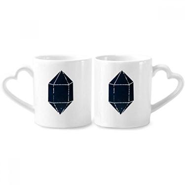 Imagem de Conjunto de canecas de porcelana Star Crystal Blue Universe Sky Fantasy Couple Porcelain Mug Cup Lover Cup Heart Handle