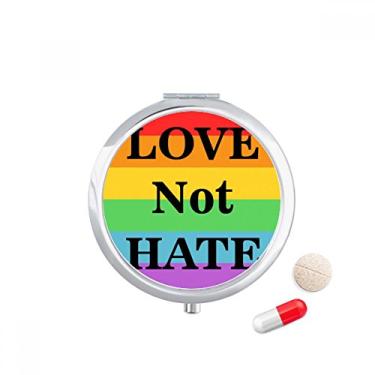 Imagem de Caixa de comprimidos transgênero bissexuais Love Not Hate com bolso para caixa de armazenamento de remédios