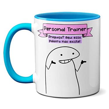 Imagem de Caneca Personal Trainer Preguiça? Aqui Essa Palavra Ñ Existe (Azul)