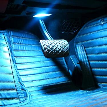 Imagem de Jaronx Compatível com luzes ambiente Mercedes Benz para C Class W204/E W212/S Class W221, três cores de iluminação ambiente de LED para lâmpada de área dos pés, lâmpada de porta-malas, iluminação de