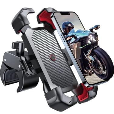 Imagem de JOYROOM Suporte de telefone para motocicleta, [1s Auto Lock][Anti-Shake Militar de 100 mph ] Suporte de telefone para bicicleta [Instalação rápida de 10s] Suporte de telefone para