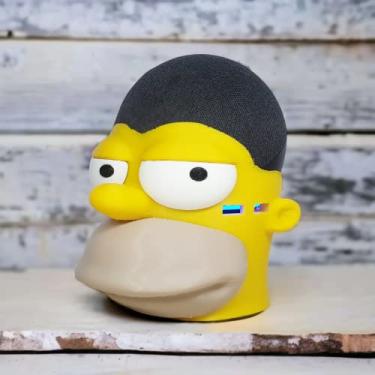 Imagem de Suporte para Alexa Echo Dot 4 ou Echo Dot 5 Homer Simpson - Presente, decoração criativa, música, som, stand de mesa Amazon