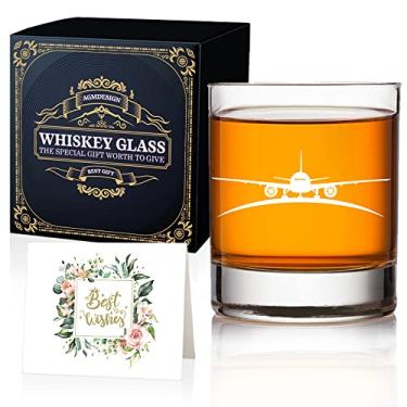 Imagem de AGMdesign, Copos dupla face Good Day Bad Day Don't even Ask Airplane Pilot Flight Attendant Whiskey Glasses, presente de copo de uísque de aviação para ele, piloto, marido, irmão, pai, vovô