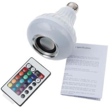 Imagem de Lâmpada Led RGB C/ Bluetooth Caixa De Som E Controle Remoto 
