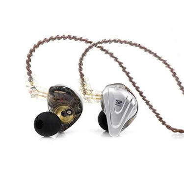Imagem de Linsoul KZ ZSX 5BA+1DD Fones de ouvido intra-auriculares híbridos de alta fidelidade com placa frontal de liga de zinco, cabo removível de 2 pinos embutido para músicos audiófilos (sem microfone,