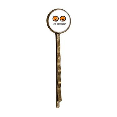 Imagem de Just Oranges Desenho Funny Orange Retro Metal Hair Bobby Pin Headwear