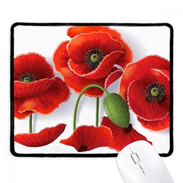 Imagem de Red Flowers Painting Corn Petals Fruit Mousepad Tapete de borracha para jogos
