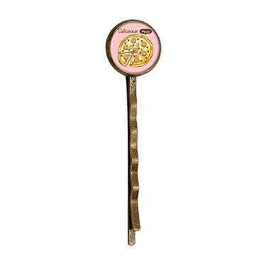 Imagem de Linguiça Cogumelo Pizza Italy Foods Retro Metal Hair Bobby Pin Headwear