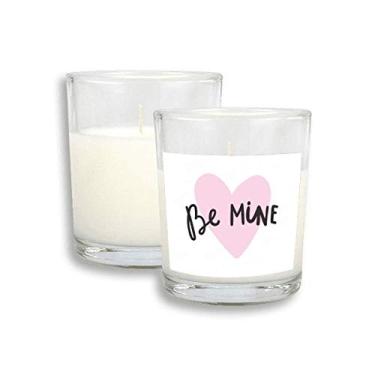 Imagem de Cera de incenso perfumada de vidro com citação rosa da Be Mine