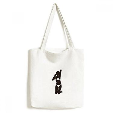 Imagem de Hot Underwear bolsa feminina de lona para joelho bolsa de compras casual